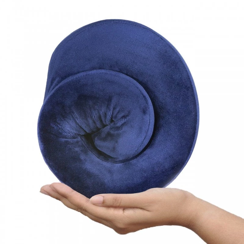 Reise-Nackenkissen Qmed DRQE3J1CDXUXP — konturiert ergonomisch PU-Schaum, 240×230×125 mm, Dichte 45 kg/m³, granatrot