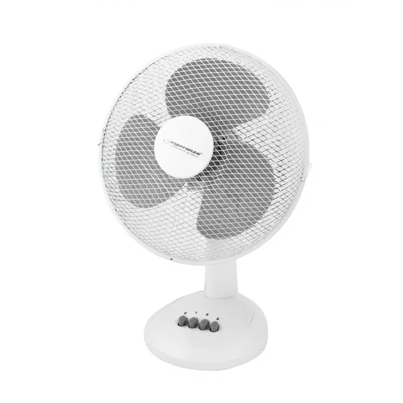 Esperanza EHF003WE, 12'' Tischventilator, Weiß und Grau