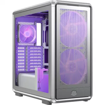 PC Midi Tower Cooler Master MasterFrame 600 Mesh Silber — unterstützt ATX/EATX, vorne 2×200mm, 2,5-Zoll/3,5-Zoll-Laufwerke