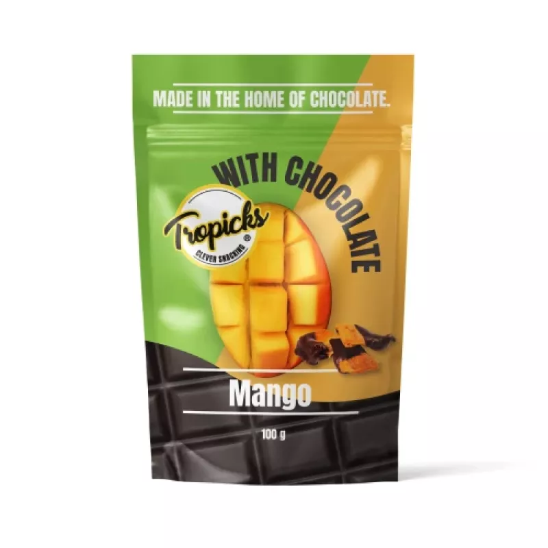 Tropicks Getrocknete Mango mit Schokolade 100 g