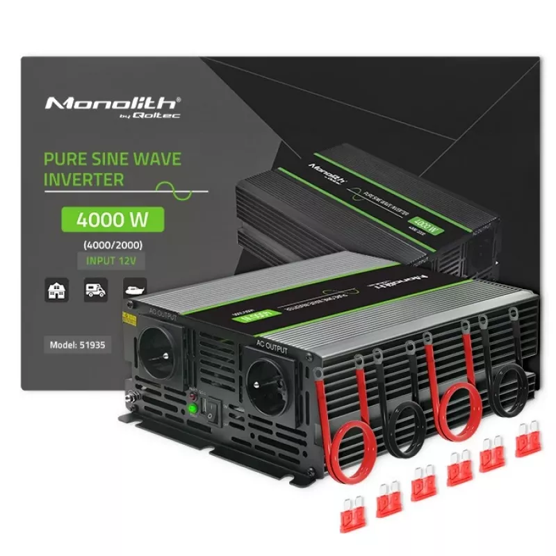 Qoltec Monolith Netzteil Auto 4000 W Schwarz