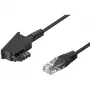 Wentronic Goobay - Telefonkabel - TAE-F (M) - RJ-45 (M) - 10m - Schwarz (51235)