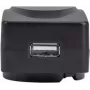 Manhattan Netz-USB-A-Ladegerät für Mobilgeräte mit UK/EU/USA-Adaptern, Smartphone-Ladegerät, austauschbares Netzteil, drei Jahre Garantie, Schwarz