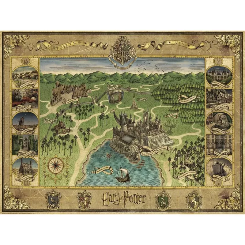 Ravensburger Puzzle Hogwarts Karte 1500 Teile – Ravensburger 1500 Teile