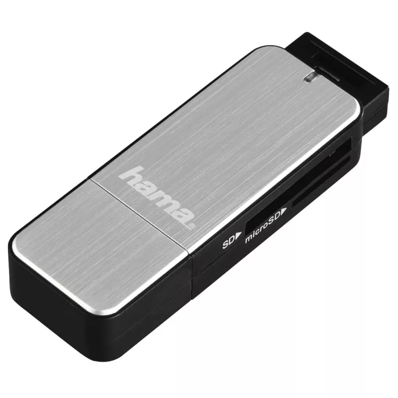 Hama 123900 Kartenlesegerät USB 3.2 Gen 1 (3.1 Gen 1) Schwarz, Silber