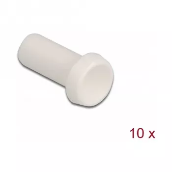 Glasfaser-Staubschutzkappe DeLOCK 86845 10 Stück weiß
