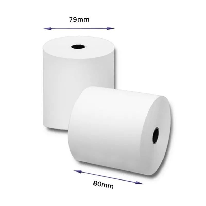 Qoltec 51892 Thermorolle 80 x 80 | 55 g/m² | 10 Stück | BPA-frei
