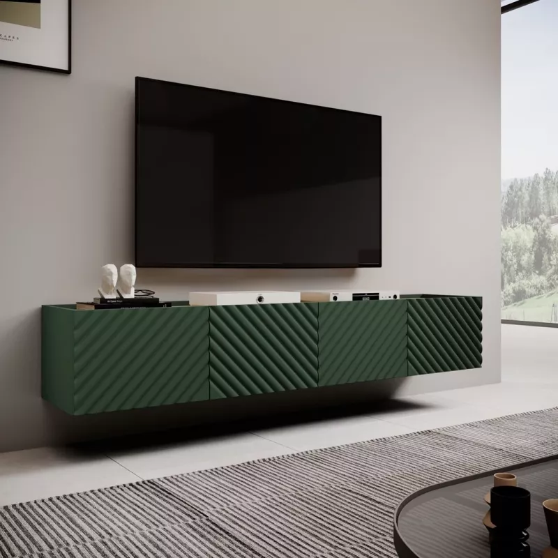4D RTV-Schrank ONDA 200x40xH54.35 grün (stehend oder wandmontiert)