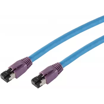 Netzwerkkabel S/CONN 08-40011 Blau 0,5 m Cat8 S/FTP