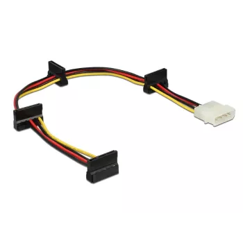 DeLOCK - Netzteil - internes Netzteil, 4-Pin (S) auf SATA Strom (R) - 40cm - Mehrfarbig (60142)