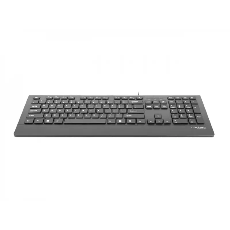 Natec Barracuda - Tastatur - US - Schwarz - Tastatur - US-Englisch - Schwarz