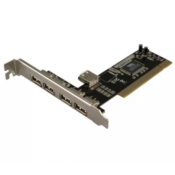 LogiLink PC0028 USB 2.0 PCI-Karte, 4 externe + 1 interner Port