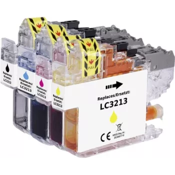 Renkforce Tinten-Kombipackung ersetzt Brother LC-3213 (LC3213VALDR) kompatibel Schwarz, Cyan, Magenta, Gelb RF-5679866 (RF-5679866)