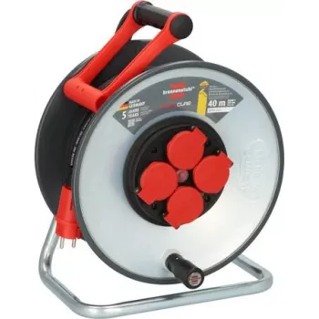 Kabeltrommel Brennenstuhl 9191400110 4 AC-Steckdosen 40 m Schwarz Rot