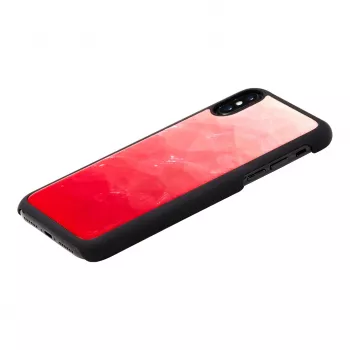 Smartphone-Hülle iKins für iPhone XS / XS S – pink lake und schwarz, Schutzhülle