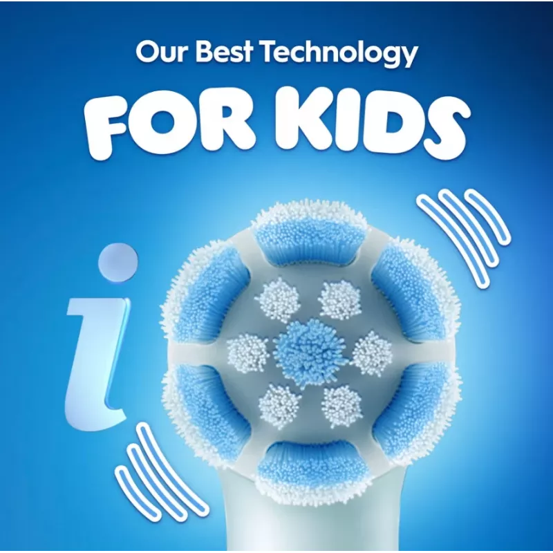 Oral-B Elektrische Zahnbürste mit Reiseetui, 6Y+ | iO Kids Disney Stitch | Wiederaufladbar | Für Kinder | Anzahl der enthaltenen Bürstenköpfe 1 | Anzahl der Zahnputzmodi 3