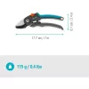 Astschere GARDENA PremiumCut 12240-20 Amboss für trockenes Holz, grau/türkis