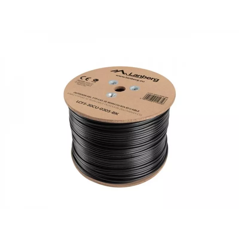 Netzwerkkabel Lanberg LCF5-30CU-0305-BK RJ45 Cat5e 305 m Schwarz