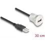 DeLOCK 88181 USB 2.0 Kabel 0,3 m USB A Schwarz/Silber