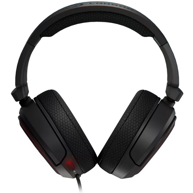 LORGAR Kaya 460, USB-Gaming-Headset mit Mikrofon, CM108B, RGB-Beleuchtung, Plug&Play, USB-A-Anschlusskabel 2m, Stoff-Ohrpolster, Größe: 192*184,7*88mm, 0,329kg, schwarz