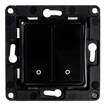 Lichtschalter Shelly Wall Switch 2 Schwarz Bedientasten Kompatibilität Shelly 2.5