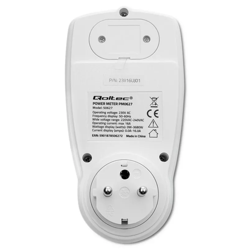 Leistungsmesser QOLTEC PM0627 3680W mit Historie — QOLTEC PM0627 3680W