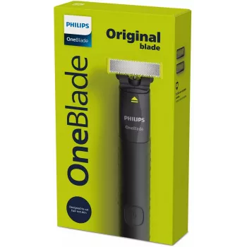 Folienrasierer und Trimmer Philips OneBlade QP1424/10 — Anthrazit, batteriebetrieben, 30 Min. Laufzeit, Bartkämme