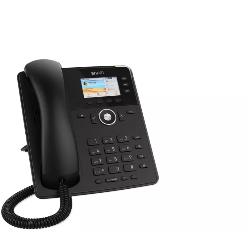 Snom Tischtelefon D717 IP-Telefon Schwarz 3 Leitungen TFT
