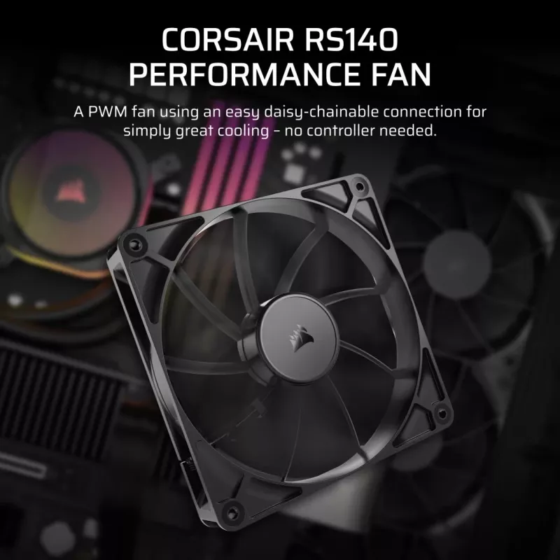 Lüfter Corsair RS140 14 cm Schwarz 330–1700 U/min 0,11–3,46 mmH2O