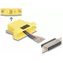 DELOCK D-Sub 25-polig Buchse auf RJ12 Buchse Montageset, gelb