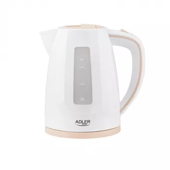 Adler AD 1264 Elektrischer Wasserkocher 1,7 L 2200 W Haselnuss Weiß