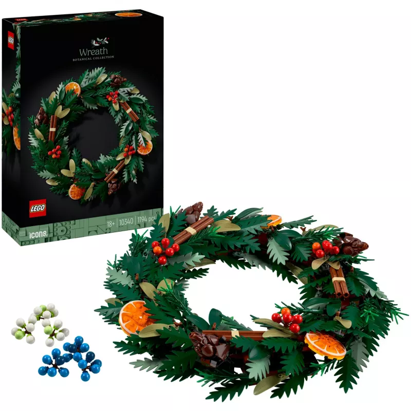 LEGO 10340 Icons Weihnachtskranz Bauspielzeug