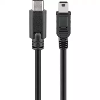 USB-Kabel Goobay 67989 0,5 m Mini-USB B auf USB-C Schwarz