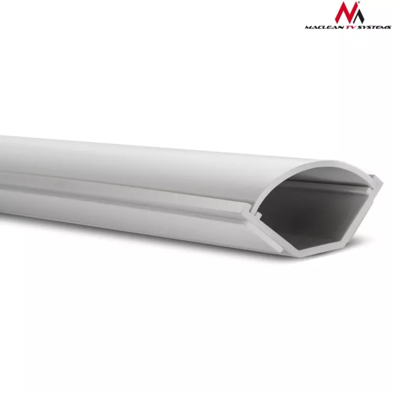 Kabelkanal flexibel MACLEAN MCTV-575 für Boden, weiß, 1,5 m, Breite 43 mm, Höhe 2,3–3,2 cm