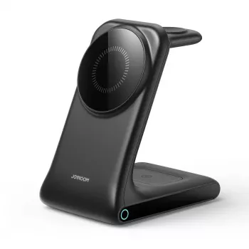 Wireless 3-in-1 Charging Station Joyroom JR-W15 with MagSafe — Black