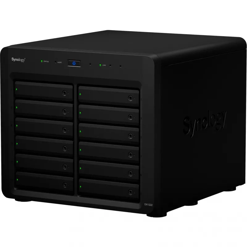 HDD/SSD-Gehäuse Synology DX1222 12 Laufwerke 192 TB Schwarz