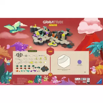 Murmelbahn Ravensburger GraviTrax Junior Starterset XXL Dino, Streckenbau für Kinder