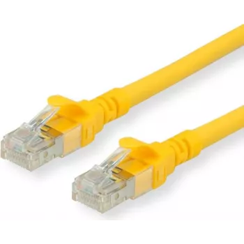 ROLINE - Patchkabel - RJ-45 (M) an RJ-45 (M) - 30 cm - UTP - CAT 6 - Halogenfrei, vergossen, Litzendraht - Gelb (21.15.2942)