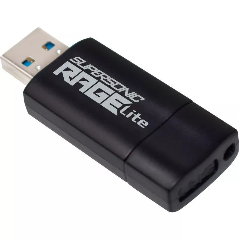 Flash-Laufwerk PATRIOT Rage Lite 512GB 120 MB/S USB 3.2 einziehbar Schwarz (PEF512GRLB32U)