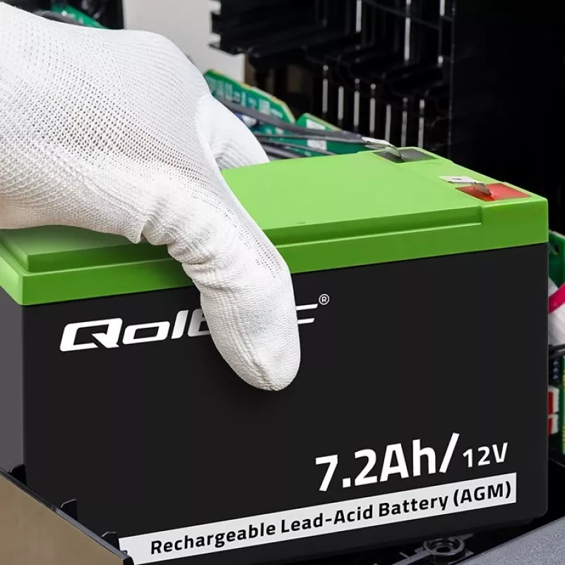Qoltec 53062 AGM-Batterie | 12V | 7,2 Ah | max 108A