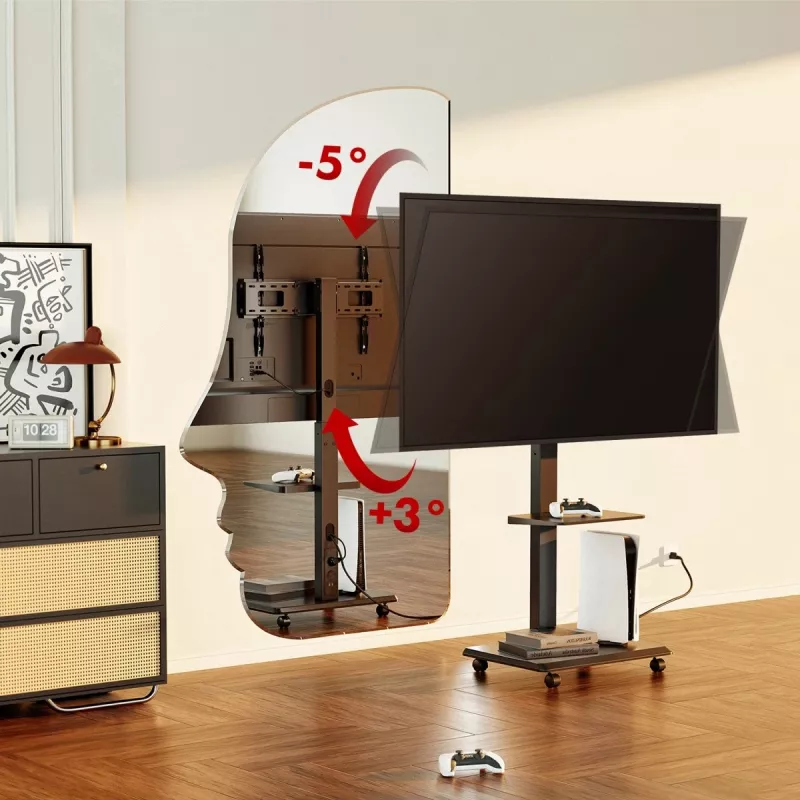 TV-Ständer ergo office ER-304 B, max. Tragfähigkeit 50 kg, VESA 600x400