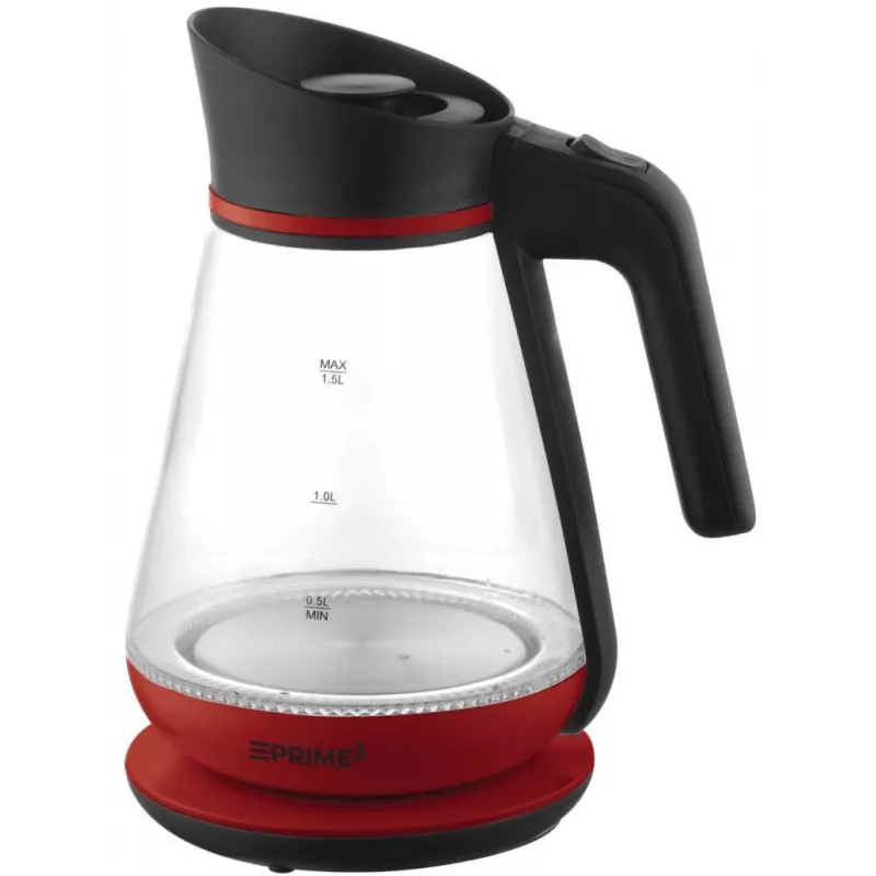 Wasserkocher PRIME3 1,5 L 2200 W Rot Transparent