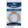 Intellinet Netzwerk-Patchkabel, Cat6, 0,5 m, Grau, CCA, U/UTP, PVC, RJ45, vergoldete Kontakte, Rastnasenschutz, vergossener Knickschutz, lebenslange Garantie