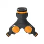 Fiskars 1027061 Wasserschlauch-Anschlussstück Hahnverbinder Schwarz, Orange 1 Stück