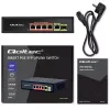 Ethernet PoE Switch QOLTEC 52296 — 4x RJ45 PoE-Ports, 1x RJ45 Uplink