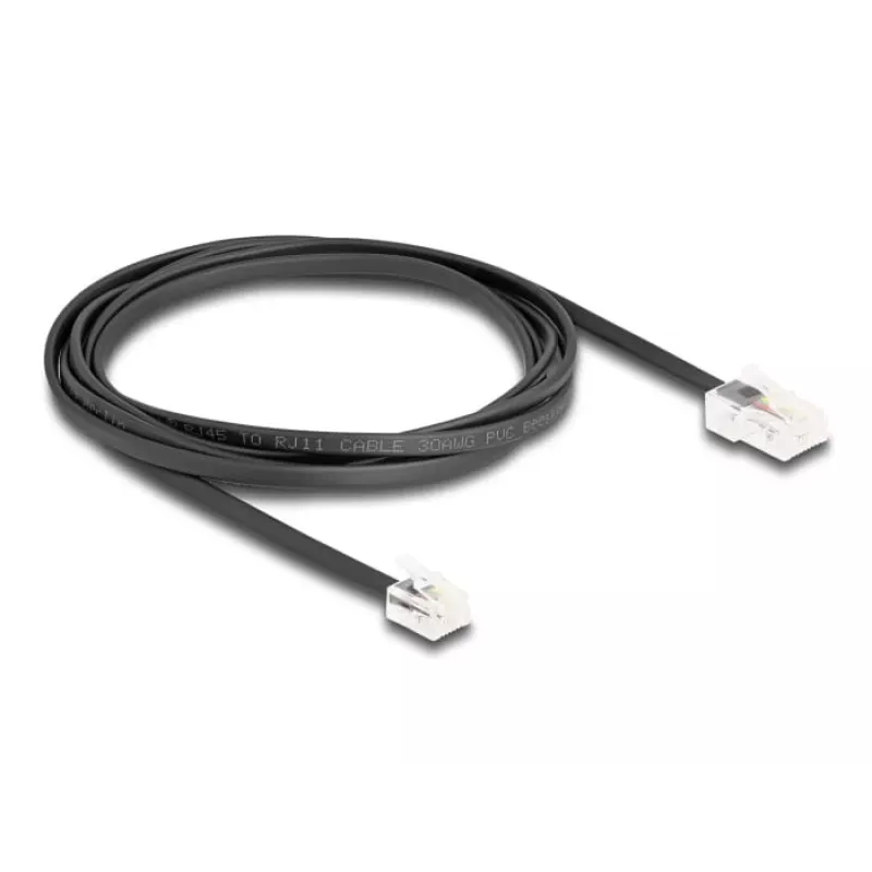 Telefonkabel DeLOCK 88036 RJ45 auf RJ11 2 m Schwarz