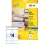 Selbstklebende Etiketten Avery J8159-100 — Weiß, Tintenstrahldrucker, Permanentklebstoff, Packung