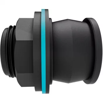 Tankverbinder Push IN, G 1 und G 3/4 (schwarz, für Wandstärken von 2-10 mm)