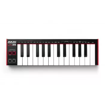 AKAI LPK25 MKII 25-Tasten USB-Mini-MIDI-Tastatur – Oktavverschiebung, Arpeggiator, 6 Tasten, Rot