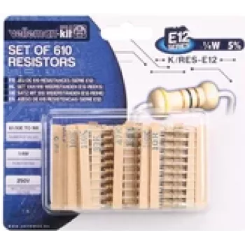 VELLEMAN K/RES-E12 - Sortiment, E12-Widerstände, 610-teilig (K/RES-E12)